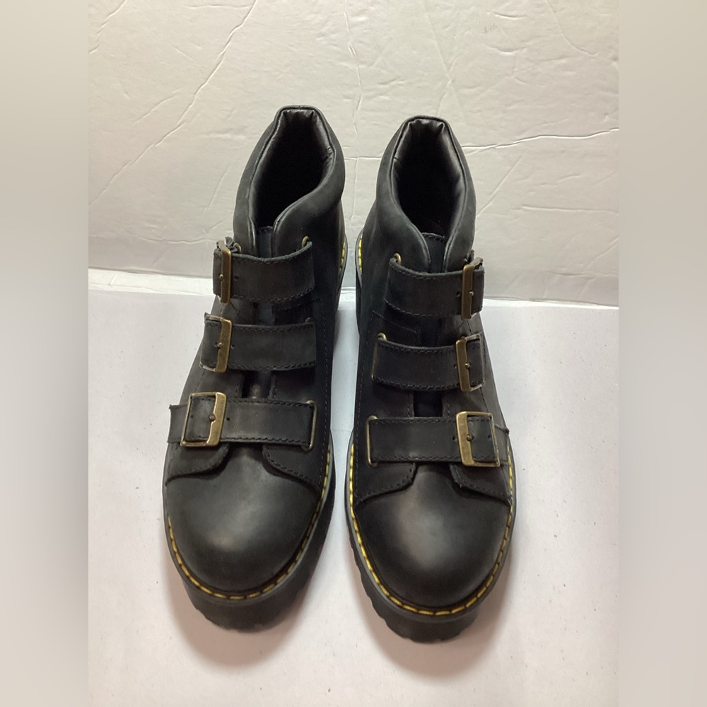 Dr. Martens Coppola Black Platform Shoes leather size 10 - Picture 2 of 12
